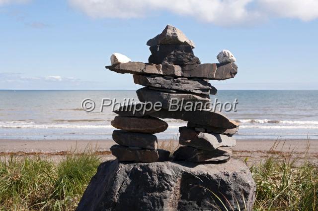 canada nouveau brunswick 20.JPG - L'Inukshuk, logo des jeux de 2010 à Vancouver, symbole des premières nations, Bathurst, Nouveau-Brunswick, Canada